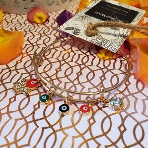 Gold plated bangle bracelet